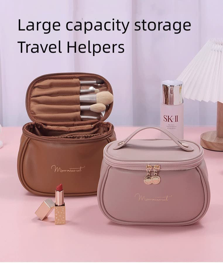 BIG LEATHER COSMATIC BAG